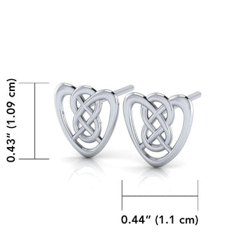 Celtic Heart Post Earrings TER1655 - Jewelry